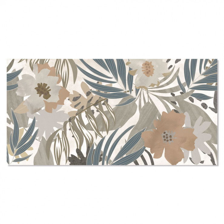 Blomstret Klinker Delicate Flerfarvet Mat 60x120 cm-1